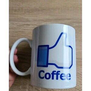 2011 Facebook Thumbs-Up Icon Double Sided Ceramic "LIKE" coffee Mug New In Box *